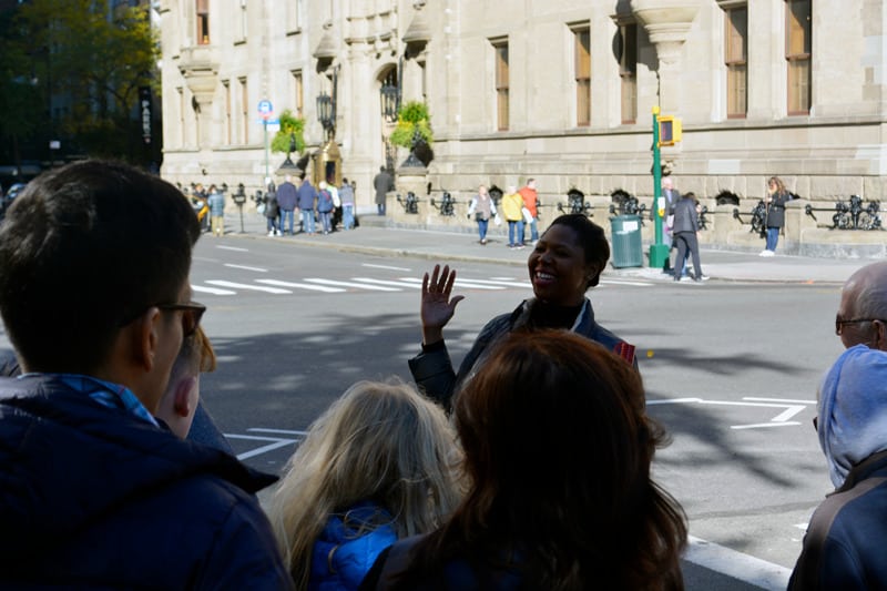Tour Guide With a Group